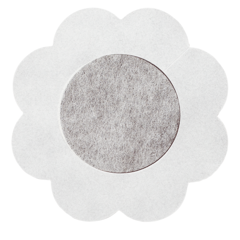 BYE-BRA - FLOWER NIPPLE CUPS PACK 3 UNITS BROWN SIZE M