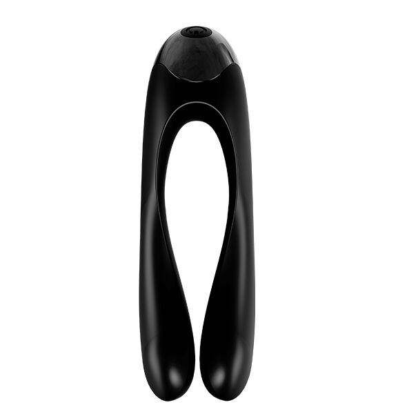 SATISFYER - VIBRADOR DE DEDOS EM FORMATO DE BENGALA DOCE PRETO