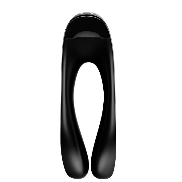 SATISFYER - VIBRADOR DE DEDO CANDY CANE NEGRO