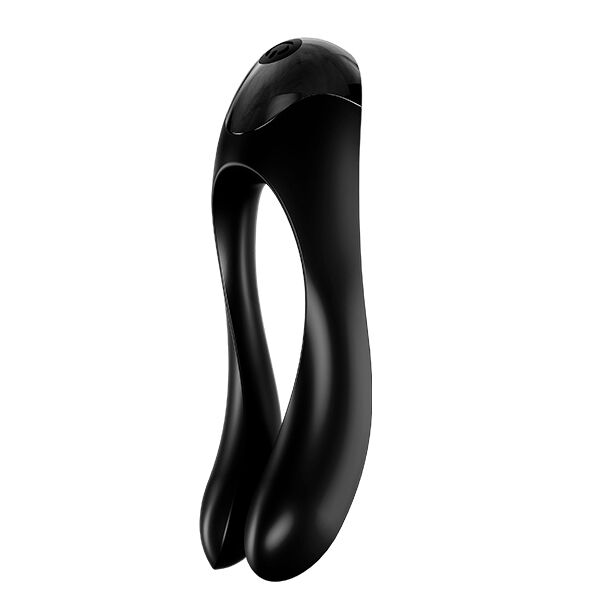 SATISFYER - VIBRADOR DE DEDO CANDY CANE NEGRO