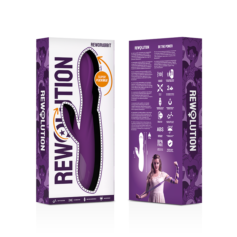 REWOLUTION - REWORABBIT VIBRADOR FLEXÍVEL COM COELHO