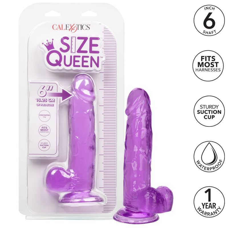 CALEXOTICS - DILDO TAMANHO QUEEN ROXO 15,3 CM