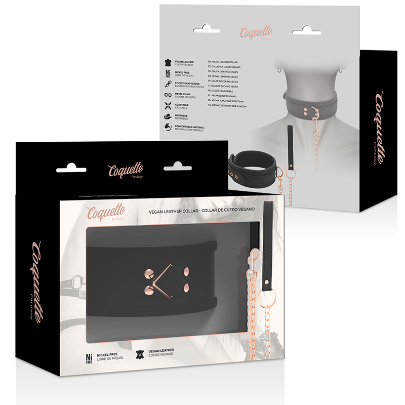 COQUETTE CHIC DESIRE - COLARINHO FANTASIA EM COURO VEGANO COM FORRO EM NEOPRENE