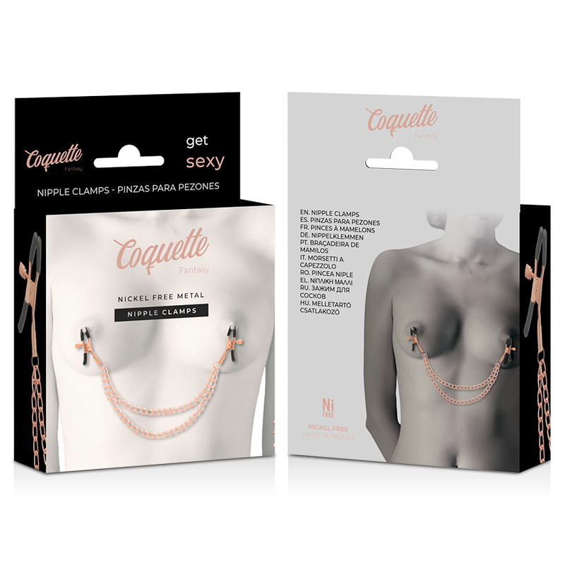 COQUETTE CHIC DESIRE - CLIPS DE MAMILO METAL FANTASY COM CORRENTE