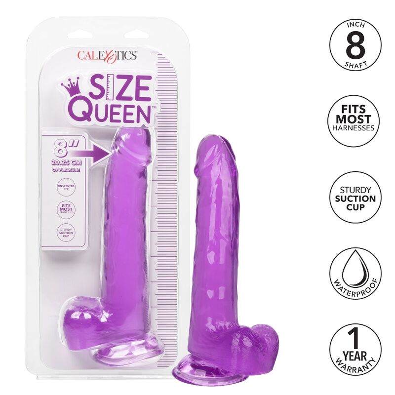 CALEXOTICS - DILDO TAMAÑO QUEEN MORADO 20,3 CM