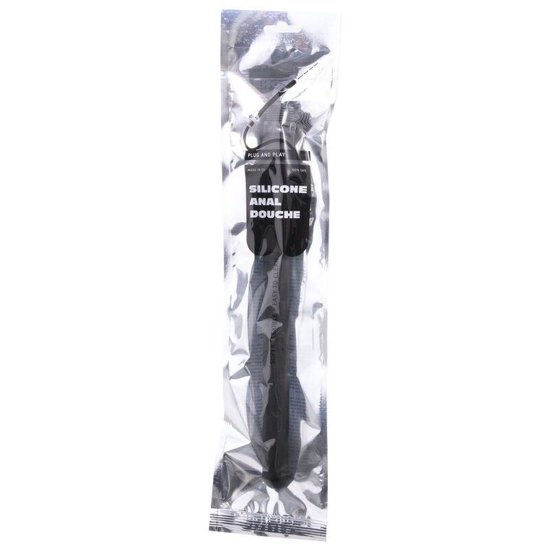 TODO NEGRO - DUCHA ANAL DE SILICONA CON REMACHE 27 CM