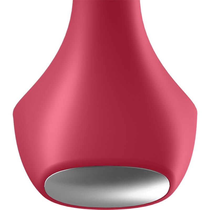 SATISFYER - PLUG VIBRATÓRIO PARA AMANTES DE FUNDO À COSTAS VERMELHO