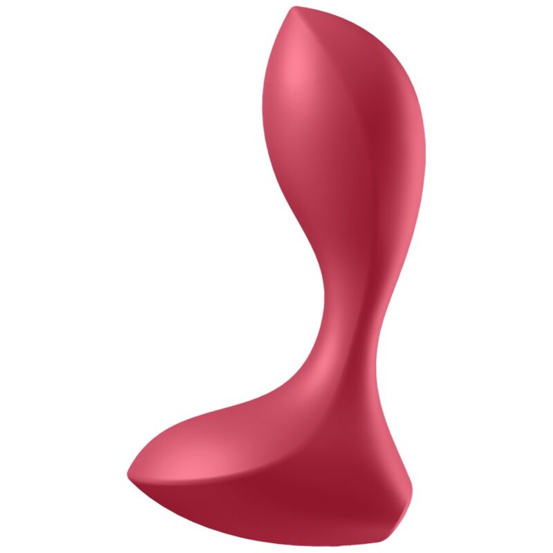 SATISFYER - PLUG VIBRATÓRIO PARA AMANTES DE FUNDO À COSTAS VERMELHO