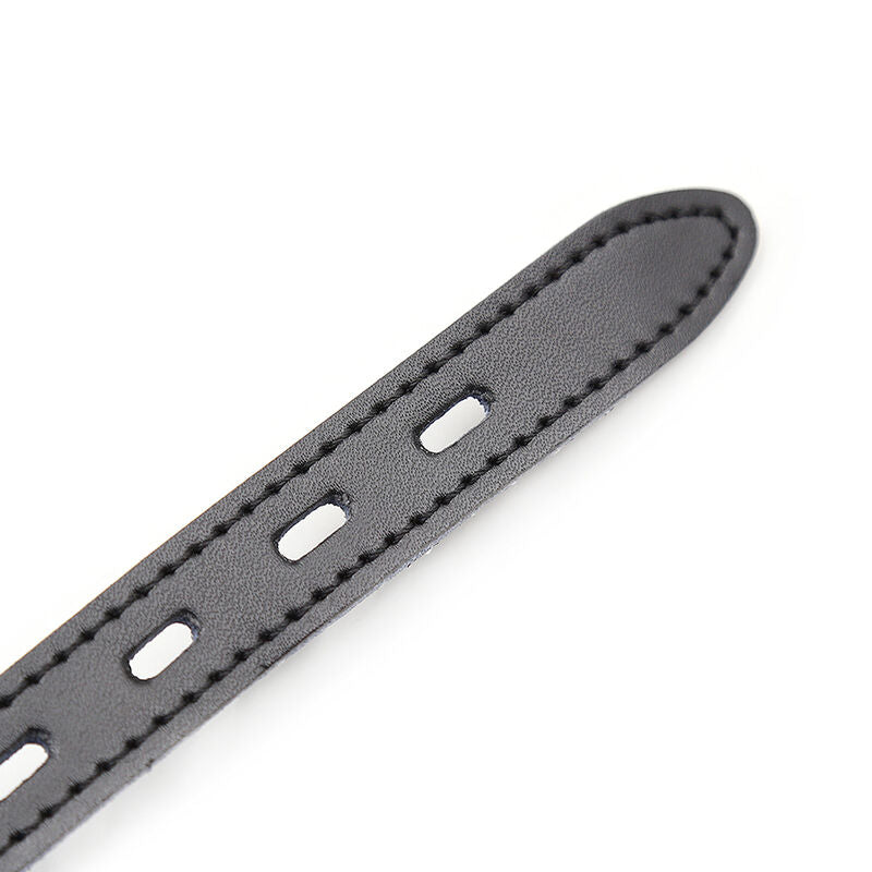 OHMAMA FETISH - BOLA DE SILICONE NA MORDAÇA COM CINTO EM COURO (CADEADO INCLUÍDO)