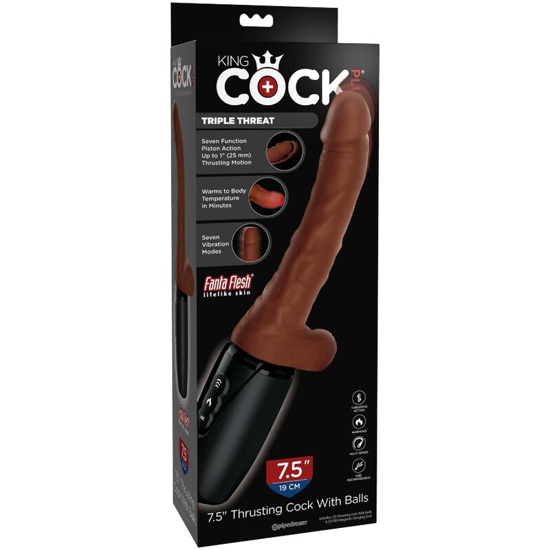 KING COCK - PLUS TRIPLE AMENAZA TONO DE PIEL MORENA