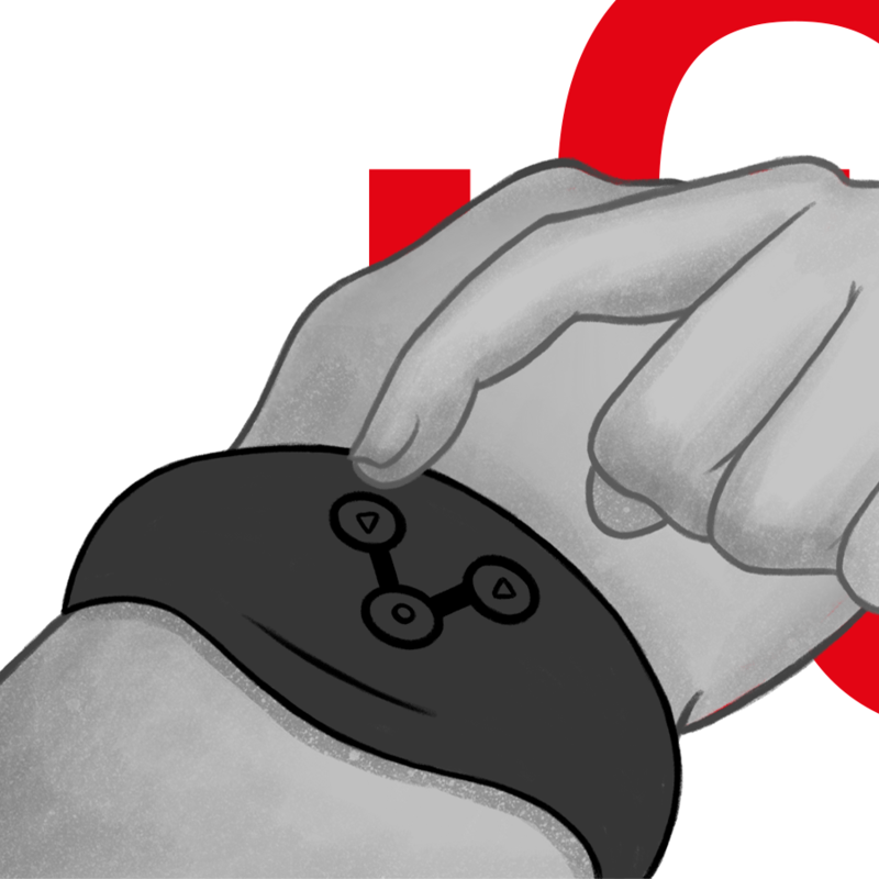 WATCHME - RELÓGIO COM TECNOLOGIA SEM FIO PRETO JATO