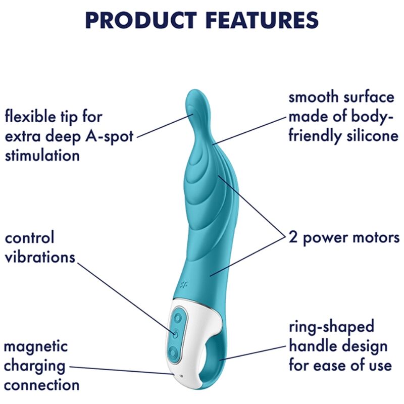 SATISFYER - AMAZING 2 ASPOT VIBRADOR TURQUESA