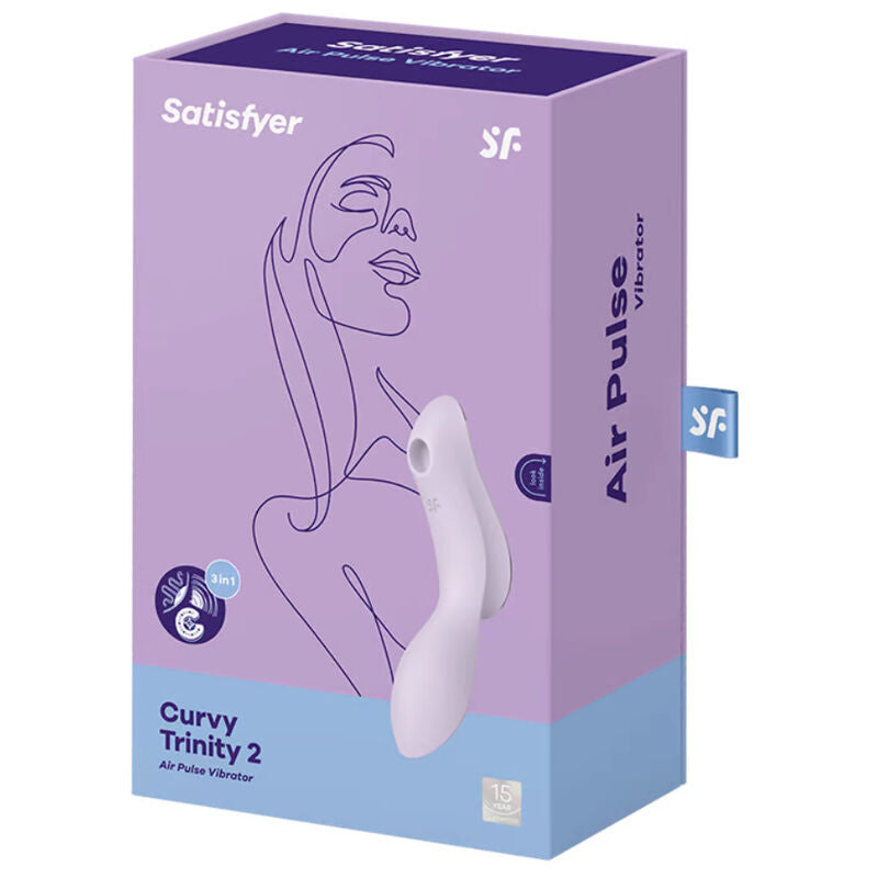 SATISFYER - CURVY TRINITY 2 VIBRADOR DE PULSAÇÃO DE AR ​​ROXO