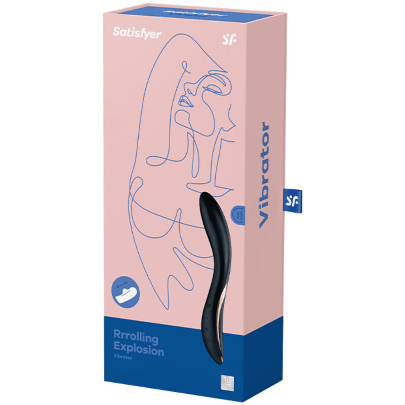 SATISFYER - VIBRADOR DE PONTO G COM EXPLOSÃO ROLANTE