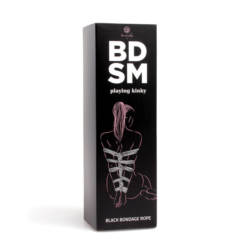 SECRETPLAY - COLEÇÃO DE CORDAS DE AMARRAÇÃO BDSM PRETAS