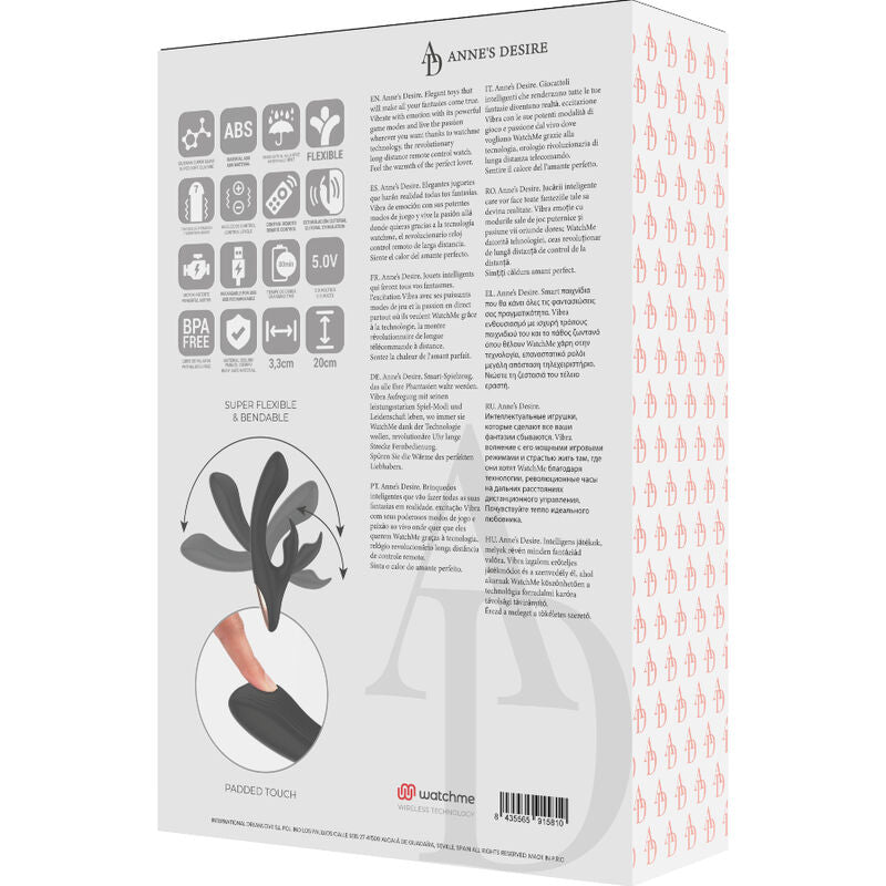 ANNE'S DESIRE - TECNOLOGIA DE CONTROLO REMOTO RABBIT UM WATCHME BLACK