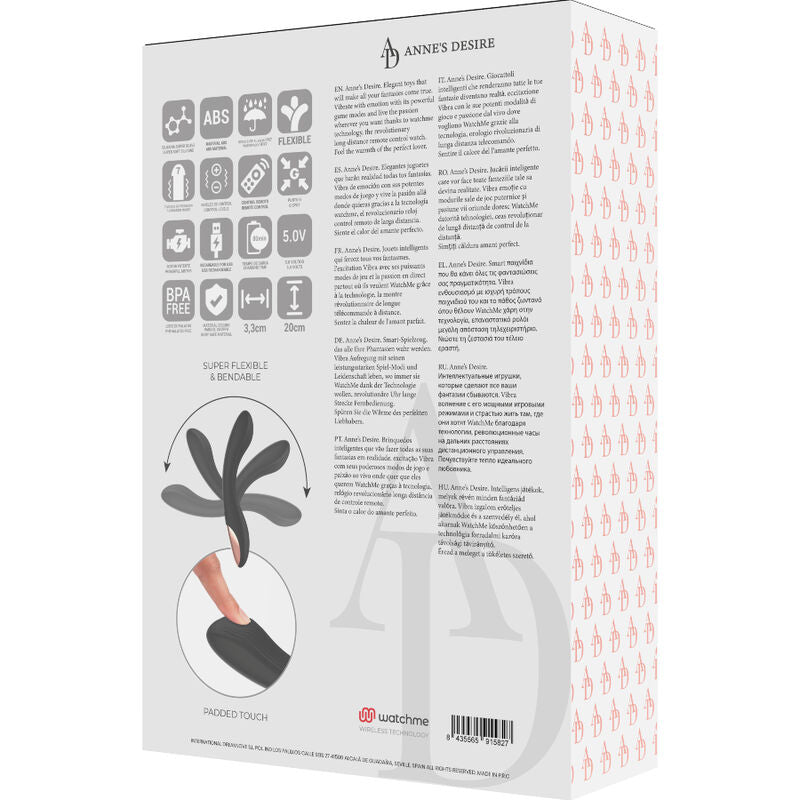 ANNE'S DESIRE - TECNOLOGIA DE CONTROLO REMOTO CURVE UM WATCHME PRETO/DOURADO