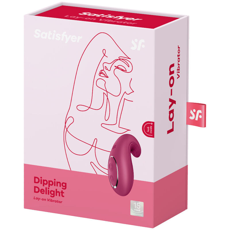 SATISFYER - DIPPING DELIGHT VIBRADOR DE APLICACIÓN ROJO
