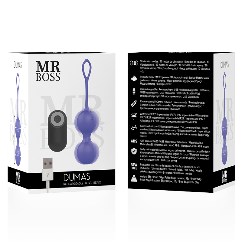 MR BOSS - DUMAS BOLINHAS VIBRATÓRIAS DE KEGEL COM CONTROLO REMOTO