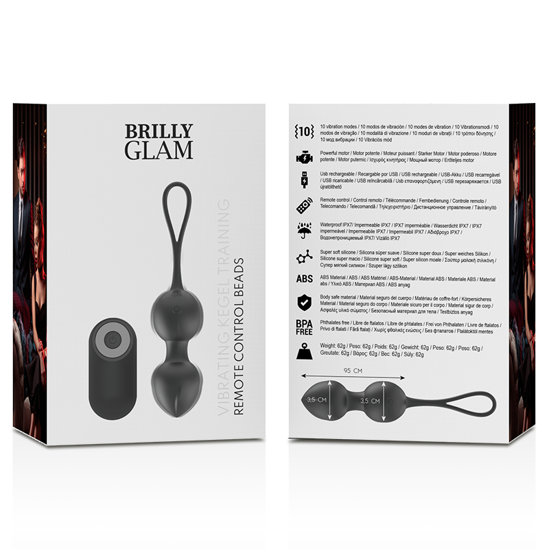 BRILLY GLAM - BOLINHAS DE KEGEL VIBRATÓRIAS COM CONTROLO REMOTO