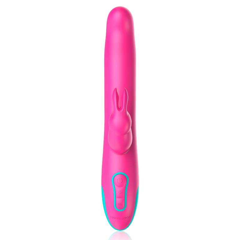 HAPPY LOKY - VIBRADOR E ROTADOR COELHO PLUTO COMPATÍVEL COM TECNOLOGIA WATCHME WIRELESS