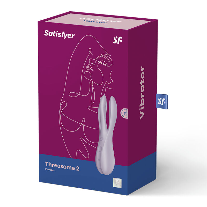 SATISFYER - TRÊS PESSOAS COM 2 VIBRADORES VIOLETA