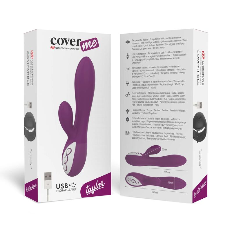 COVERME - VIBRADOR TAYLOR COMPATIBLE CON LA TECNOLOGÍA INALÁMBRICA WATCHME