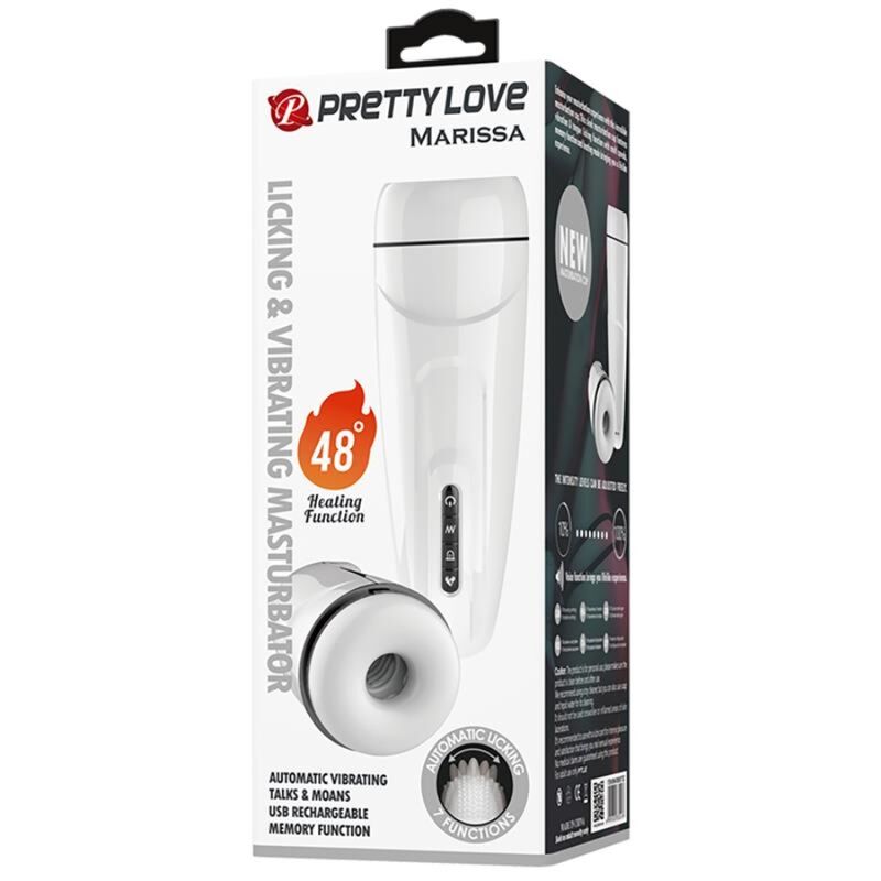 PRETTY LOVE - MARISSA MASTURBADOR MASCULINO: VIBRAÇÃO, CALOR, VOZ E SUCÇÃO