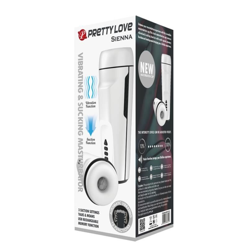 PRETTY LOVE - SIENNA VIBRATÓRIO MASCULINO COM VOZ E SUCÇÃO