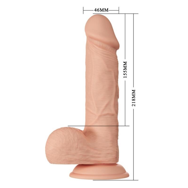 BAILE - HERMOSO ENCUENTRO BAHAMUT DILDO REALISTA FLEXIBLE 21.8 CM NATURAL