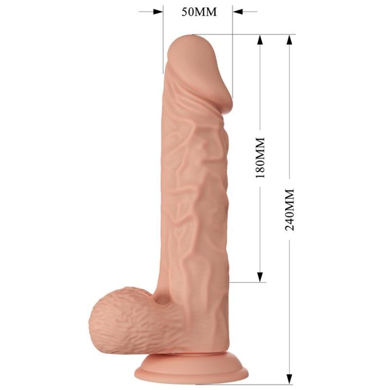 BAILE - ENCONTRO LINDO BURAQ DILDO FLEXÍVEL REALISTA 24 CM NATURAL