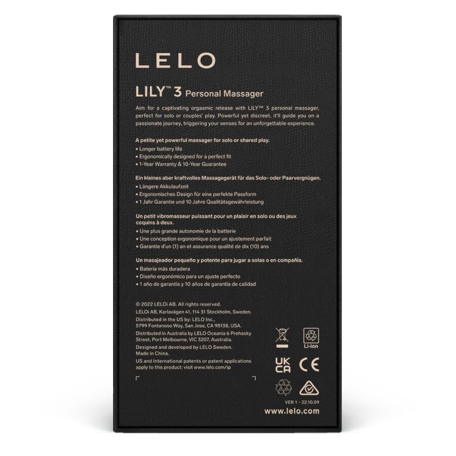 LELO - LILY 3 MASSAGEADOR PESSOAL - LILÁS