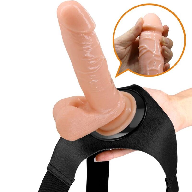 PRETTY LOVE - CALCINHA COM ARNÊS UNIVERSAL COM DILDO TOM 20 CM NATURAL