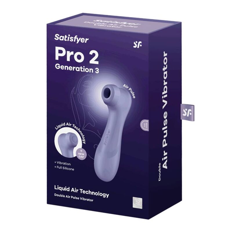 SATISFYER - PRO 2ª GERAÇÃO 3 TECNOLOGIA DE AR ​​LÍQUIDO LILÁS