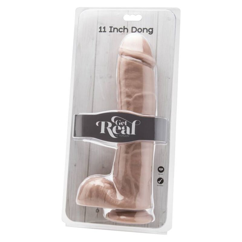 SEJA REAL - DILDO DE 28 CM COM REVESTIMENTO DE BOLAS