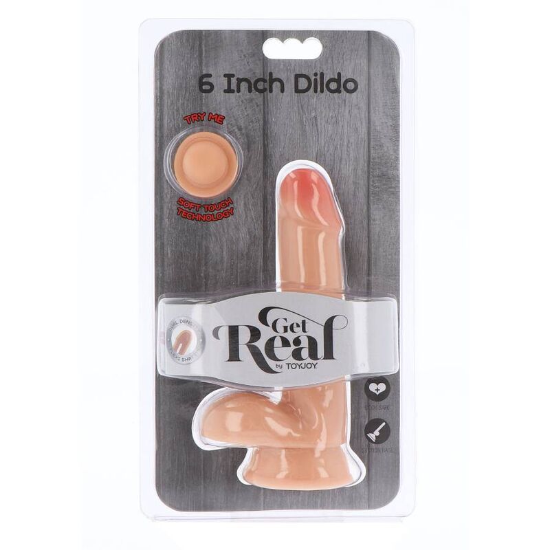 SEJA REAL - DILDO DE DUPLA DENSIDADE 17 CM COM BOLAS E PELE