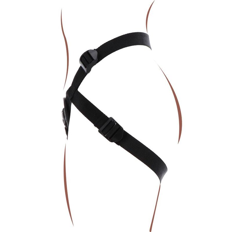 SEJA REAL - ARNÊS DE PRAZER COM STRAP-ON PRETO