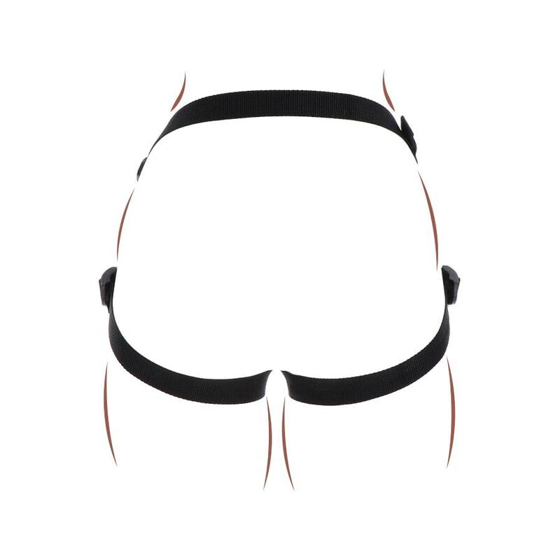 SEJA REAL - ARNÊS DE PRAZER COM STRAP-ON PRETO