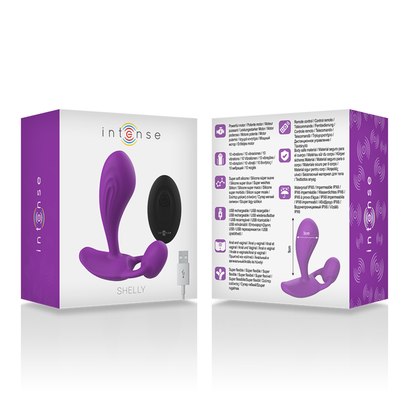 INTENSO - PLUG ANAL CON CONTROL REMOTO SHELLY MORADO