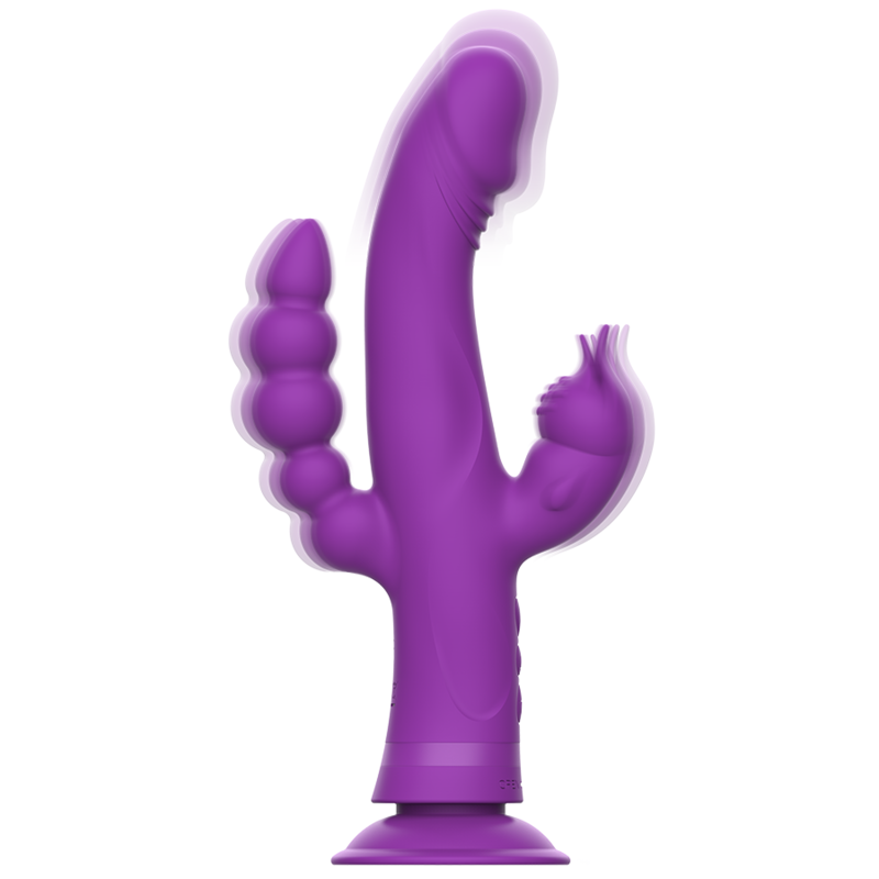 INTENSE - VIBRADOR DE SILICONA CASANOVA RABBIT TRIPLE MOTOR MORADO