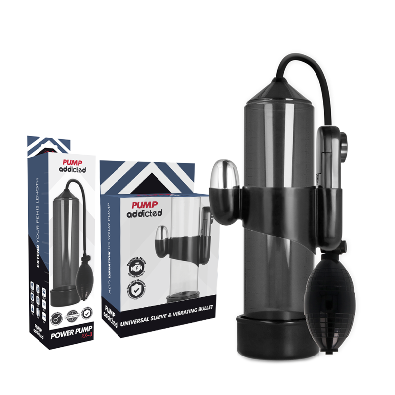 BOMBA ADICTO - VIBRADOR RX3 NEGRO
