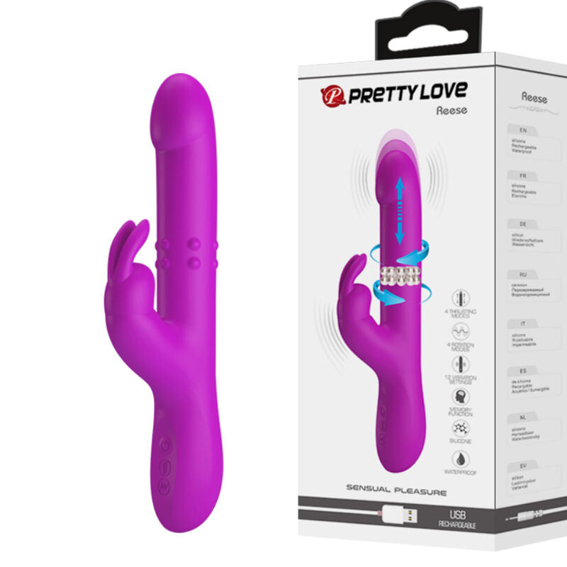 PRETTY LOVE - VIBRADOR REESE COM ROTAÇÃO ROXA