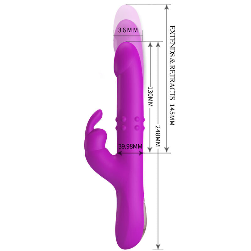 PRETTY LOVE - VIBRADOR REESE COM ROTAÇÃO ROXA