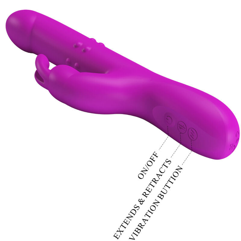 PRETTY LOVE - VIBRADOR REESE COM ROTAÇÃO ROXA