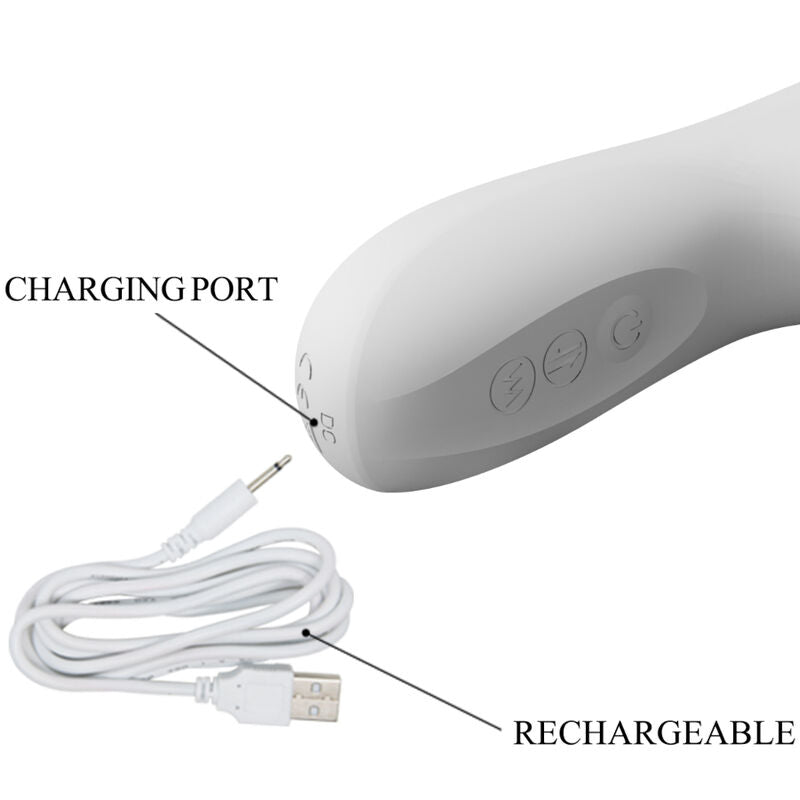 PRETTY LOVE - VIBRADOR REESE COM ROTAÇÃO PRATEADA