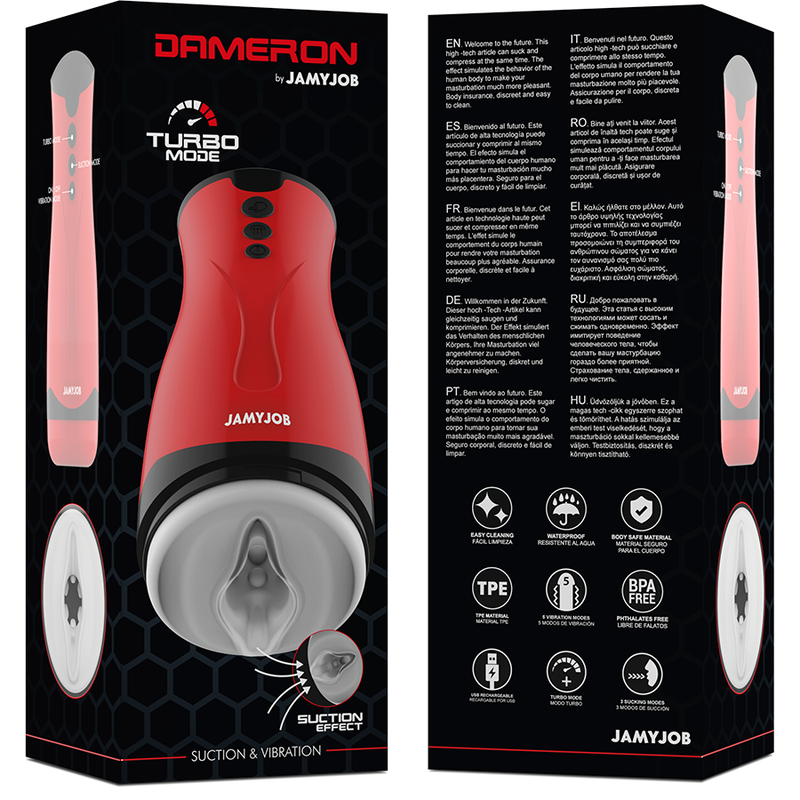 JAMYJOB - MASTURBADOR DAMERON CON SUCCIÓN Y VIBRACIÓN