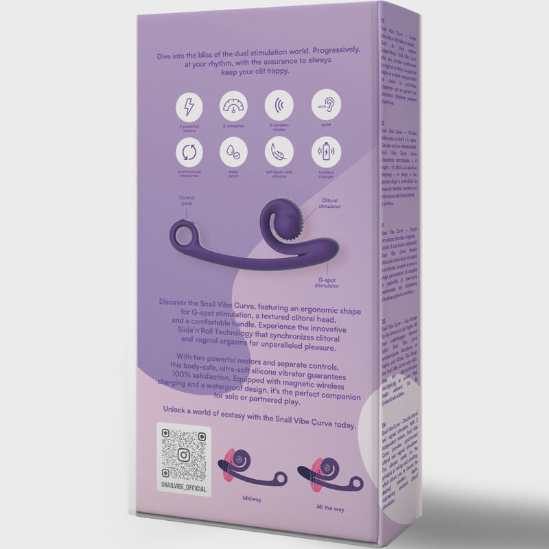 SNAIL VIBE - VIBRADOR CURVO ROXO