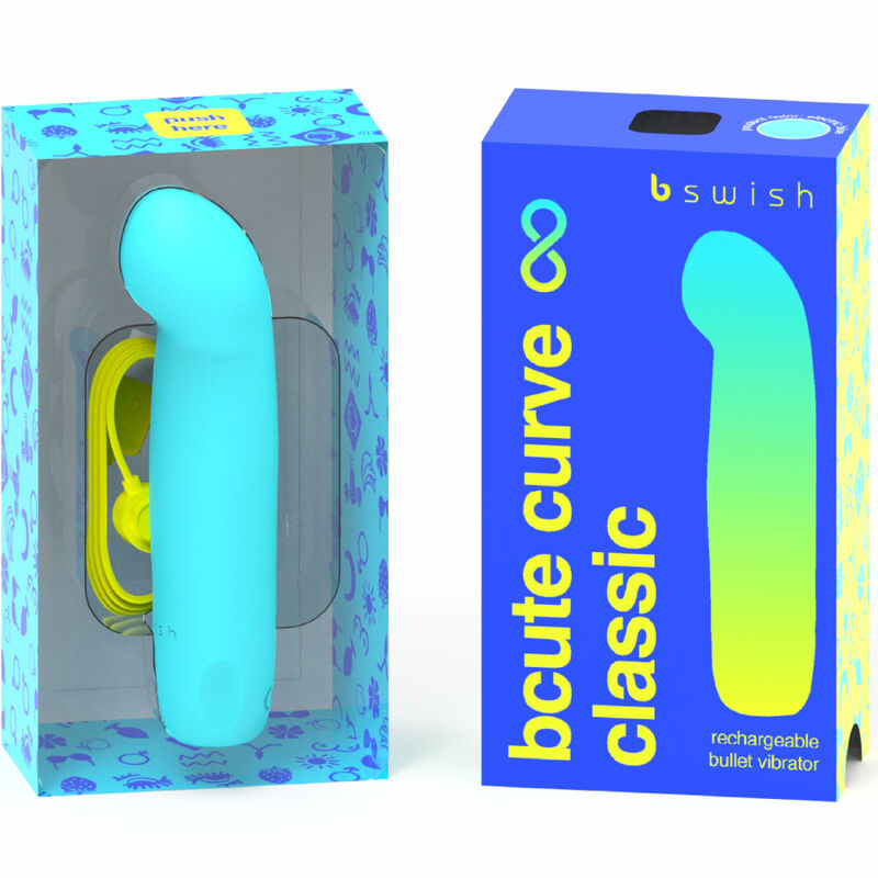 B SWISH - BCUTE CURVE INFINITE CLASSIC VIBRADOR RECARREGÁVEL DE SILICONE AZUL