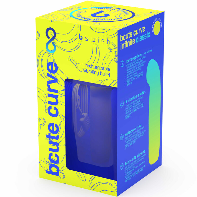 B SWISH - BCUTE CURVE INFINITE CLASSIC LIMITED EDITION VIBRADOR DE SILICONE RECARREGÁVEL AMARELO