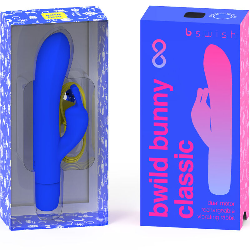 B SWISH - BWILD BUNNY INFINITE CLASSIC VIBRADOR RECARREGÁVEL DE SILICONE AZUL